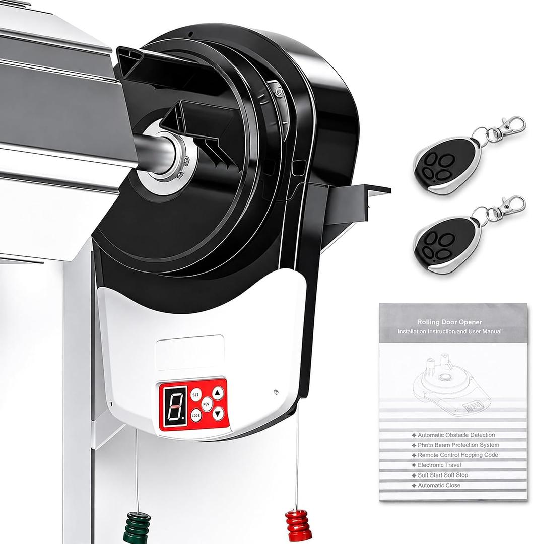 Side Mount Garage Door Opener, 110V Roll Up Garage Door Opener
