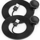 2Pack Upgraded for Apple Watch Charger USB Magnetic Wireless Fast iWatch Charger Portable Compatible with iWatch Ultra/Series 9/8/7/6/SE/SE2/5/4/3/2/1-[3.3FT/Black]