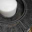 18" 4-Light Boho Black Rattan Chandelier Dining Room