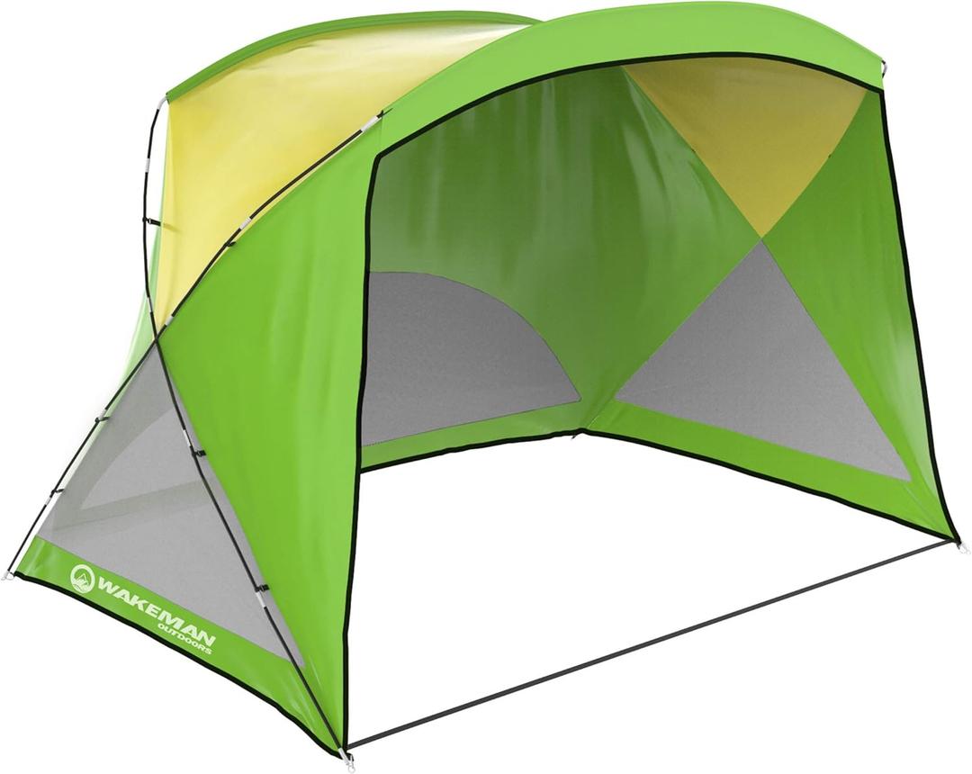 Beach Tent Sun Shelter - Sport Umbrella - UV Protection and Water-Resistant with Carry Bag  Shade Canopy for Families by Wakeman Outdoors (Green)