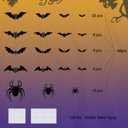 2 x 68 Pcs Bats Wall Decor and Spider Stickers,Halloween Decor Indoor,3D Realistic Scary Halloween Decorations,DIY Party Supplies,Indoor Outdoor Bat Decorations for Home Wall Window Decals