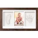 KeaBabies Baby Hand and Footprint Kit - Clay Handprint Keepsake Frame, Newborn Nursery Picture Frame, Personalized New Mom Gifts for Shower & Registry, First Mother's Day (Dark Walnut)