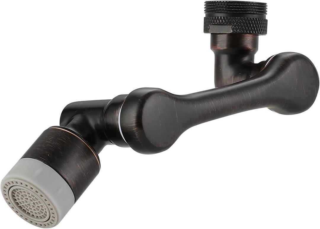 1080 Rotation Faucet Extender CUPC Aerator Universal Bathroom Rotatable Tap Nozzle Kitchen Sink Aerator with 2 Water Outlet Modes Oil Rubbed Bronze