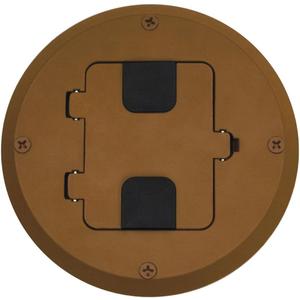 Hubbell Wiring Systems RF515BN tradeSELECT Aluminum Floor Box for Structural Wood Floor, 15A, 125V, Chestnut Brown Paint