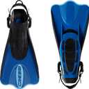 Cressi Palau SAF Short Open Heel Fins, Snorkel Fins, Quick Release Pull Tab | Fast on & Off, Snorkeling Fins for Adults, Size: M/L US Man 8½-11 US Lady 9½-12 EU 41/44