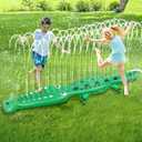 Water Sprinkler for Kids,Large Crocodile Inflatable Sprinkler, Kids Sprinklers for Yard,Outdoor Water Toys Spray Summer Water Play for Boys Girls Dogs Backyard