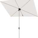 Grand patio Balcony Umbrella, JENA 6x4 FT Outdoor Umbrella, Rectangular Flat Canopy Versatile Patio Shade with 360 Degree Roating Knob for Deck Apartment, Beige