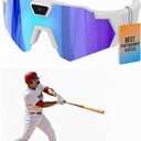GXZL POV Glasses 4K Baseball Glasses with Camera and Audio, Smart Sports Sunglasses Video Recording for Cycling Running Outdoor Action, Bluetooth AI Camera Eyewear for Men Women
