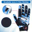 Shooting Stars Series Kids Football Gloves - Youth Sticky Receiver Glove with Excellent Grip, Breathable & Strechy, Best Gift for Boys, Girls, Football Fans