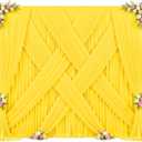 10ft x 10ft Yellow Backdrop Curtain for Parties Yellow Wrinkle Free Backdrop Drapes Panels for Birthday Party Baby Shower Wedding Photo Photography Polyester Fabric Background Decoration