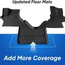 Car Floor Mat for Ford Econoline: for Econoline/E-Series 2025-2007 E150/E250/E350/E450, All Weather TPE Carpet Rubber Rug Interior Vehicle Accessories Heavy Duty RV Van Floormats Front Row Liner