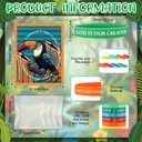 Ecally 36 Pcs VBS 2026 Silicone Wristbands with Rainforest Falls Animal Cards Christian Rubber Bracelets Set Religious Party Gifts Bulk for Christian Missionaries Sunday School Church Group Supplies