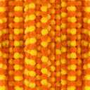 OCTERIC 6 Pcs - 5 Feet Marigold Garland Indian American Wedding Party Mantle Decoration, Dia de Los Muertos Faux Garlands Diwali Decoration, Spring Bush Floral Orange, Yellow