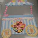 Sweet Shop Shaped Photo Prop Candy Theme Birthday Party Decor 60 x 48inch Fabric Sweet Photo Booth Frame Hanging Backdrop Banner Candy Shop Background Girl's Candy Party Favor Party Supplies