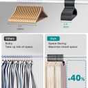 100 Pack Clothes Hangers, Non Slip Plastic Coat Hangers, Space Saving Hangers, Heavy Duty, Hanging Dry Wet Clothes, 16.4" x 8.3", Black, UAPY05100B