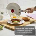 T-Fal Signature Nonstick 8 & 10 Frying Pan Skillet Set, Dishwasher Safe, Oven Safe to 350F, Pots and Pans Set, Non Stick Chef- Pan, Cream