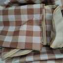 Cute Gingham Picnic Blanket, Waterproof Foldable, in Large 80x60in and Extra Large 80x80in, Portable Compact Beach Blanket, Oversized XL Outdoor Mat (Tan, X-Large)