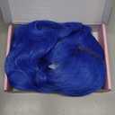 Blue Wig for Women Short Wavy Wigs with Bangs Bob Curly Wig Women's Colorful Wigs Shoulder Length Synthetic Heat Resistant Fiber Wigs for Cosplay Halloween Costume Party(14 Inches)