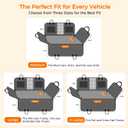 URPOWER 2026 Upgraded Back Seat Extender for Dogs - Large Hard Bottom Dog Car Seat Cover Holds 550lbs, Waterproof Dog Hammock Pet Bed with High-Density Foam Non-Slip Backseat Protector