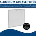 Broan-NuTone Replacement Open Mesh Aluminum Grease Filter (A0) for Single Filter Range Hood Models