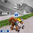 Four-Wheeled Adjustable Dog Wheelchair, Lightweight Mobility Bicycle Trailer for Disabled Pets, Easy to Assemble, Supports Walking and Exercise (XS)