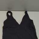 SUUKSESS Women Sexy V Neck V Back Sleeveless Tank Top Summer Going Out Basic Top Scoop Neck Double Lined Y2K Crop Top (Black, XS)