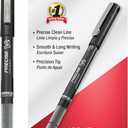 Pilot Precise V5 Rollerball Pens, Extra Fine Point 0.5 mm Black Pens, Black, Pack of 12 - Ideal for School, Journaling & Office Writing