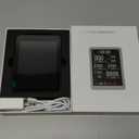 Professional Indoor Air Quality Monitor with AQI Alarms, Portable Real-Time Detector for Home Cars Plants and Pets (Glossy Black)