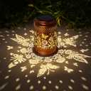 Solar Lanterns Outdoor Waterproof Garden Decor, Metal LED Garden Light Birthday Gifts for Women mom Christmas Gifts for Yard, Patio, Lawn, Tabletop, Pathway, Landscape,Walkway, Terrace(Butterfly)