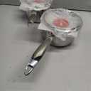 LIANYU 1QT & 2QT Saucepan with Lid, Triply 18/10 Stainless Steel Cooking Pot, Small 1 Quart and 2 Quart Saucepan, Induction Cookware for Boiling Stewing, Dishwasher Safe