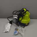 1/3 HP Submersible Water Pump 2000 GPH Portable Small Sump Pump For Pool Cover, Basements, Puddles, Gardens Ponds With 16.4 Ft Power Cord and Hose Adapters, Yellow