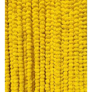 10 PC - 5 feet Marigold Garland |Indian/American Wedding Party Mantle Decoration, Faux Garlands Wedding Garland, Diwali Decoration, Spring Bush Floral! (Lemon Yellow)