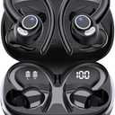 Wireless Earbuds, Bluetooth 5.4 Headphones Sport, Over Ear Buds With ENC Noise Cancelling Mic, 48H, Wireless Earphone With Earhooks, Stereo Deep Bass, IP7 Waterproof ear bud for Workout Running, Black
