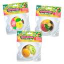 ORB Curiosities Fruit Salad Sugar Smooshies Slow Rise Sugar Balls 3 Pack - Squishy, Stretchy, Fruit Filled Stress Ball Squishies for Play and Stress Relief - Sugar Ball Fidget Toys for Kids and Adults