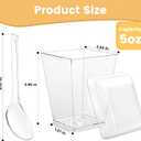 100 Pack Dessert Cups with Lids and Spoons 5 oz Mini Plastic Dessert Cups for Party Yogurt Parfait Jello Fruit Appetizer Cocktail Small Clear Reusable Square Dessert Bowls Shot Glasses