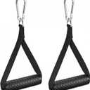 Resistance Band Exercise Pull Handles, Rubber Round Spots Handles with Large Clips for Cable Machine 1 Set