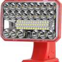 2000LM LED 18v Light for Milwaukee M18 18V Li-Ion Battery, 18W Work Light with USB Charging Port for Hiking, Job Site,Camping,Indoor & Outdoor Use(Tool Only)