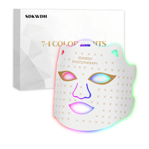 Red Light Mask for Face, 7-1 Colors Facial Care Mask, 850nm Infrared & Red Light Masks, Ergonomic Design for Home & Travel, White