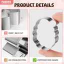 2 x 6PCS Santa Cookie Cutter Set, Christmas Cookie Cutters, Holiday Shaped Biscuit Molds, Stainless Steel Baking Supplies for Homemade Cookies, Christmas Santa