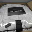 Vera Wang - Queen Comforter Set, Reversible Floral Bedding with a Naturally Soft Feel, 3 Piece Bed Set with Matching Pillowcases (Nebulous Flower/Etched Stripe Grey)