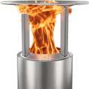 Solo Stove Mesa Heat Deflector, with 3 Detachable Legs, Accessory for Mesa Fire Pit, Captures and redirects Warmth, 304 Stainless Steel (HxDia) 5 x 7.75 in, 1.4 lbs