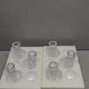 4.33" Tall Glass Candlestick Set of 6 Clear Crystal Candle Holders for Glass Taper Holder Decor for Wedding Birthday Party Christmas