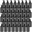 CroBlissful 48 Pcs Empty Plastic Pump Bottles 8oz Refillable Lotion Pump Bottle Containers with Dispenser for Shampoo, Conditioner, Face Cream, Massage Oil, Liquid Soap (Black)