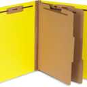 10 Yellow Classification Folders, 2 Divider, 2 Inch Tyvek Expansions, Durable 2 Prongs Designed to Organize Standard Medical Files, Law Client Files, Office Reports, Letter Size, Yellow, 10 Pack