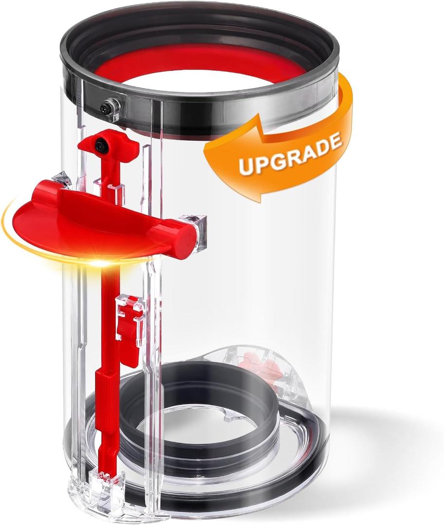 Upgraded Bin Compatible with Dyson V10 Vacuum Cleaner Canister, Large Dust Bin Replacement for Dyson Part No. 969509-01