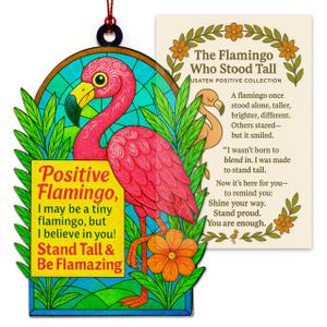 4 x Funny Christmas Flamingo Christmas Ornaments 2026 - Coastal Christmas Ornaments - Beach Ornaments for Christmas Tree - Funny Christmas Ornaments - Christmas Decoration