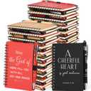 Christian Prayer Journal Spiral Notebooks Bulk with Pens - Small Notepads (4.13x5.43) - Mothers Day Gifts for Women ,Church Members & Bible Study Groups (30 sets multicolor)