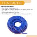 1 Pcs 49.21ft 15000mm Universal Car Door Edge Protective Sealing Strip - Car B-Type Door Scratch Protection Guards Anti-Scratch Collision - TPE Blue