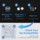 4-in-1 Wireless CarPlay & Android Auto Dongle, 5-Second Auto Connect, Low Latency Screen Mirroring.Convert Wired to Wireless for Car,USB A/C (Silver)