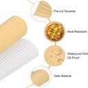 uxcell Pizza Oil Proof Paper,100pcs 9"X9"- Single-Layer Corrugated Pizza Pad Paper Place Mat Food Basket Sheets for BBQ, Picnic, Festival(Kraft Paper)